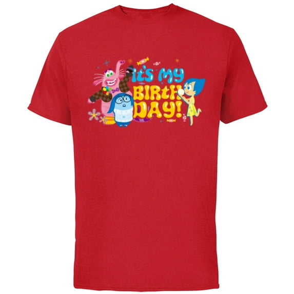 Disney and Pixar’s Inside Out Bing Bong It’s My Birthday - Short Sleeve Cotton T-Shirt for Adults - Customized-Red