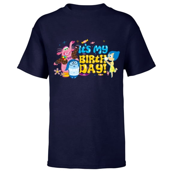 Disney and Pixar’s Inside Out Bing Bong It’s My Birthday - Short Sleeve T-Shirt for Kids - Customized-Navy