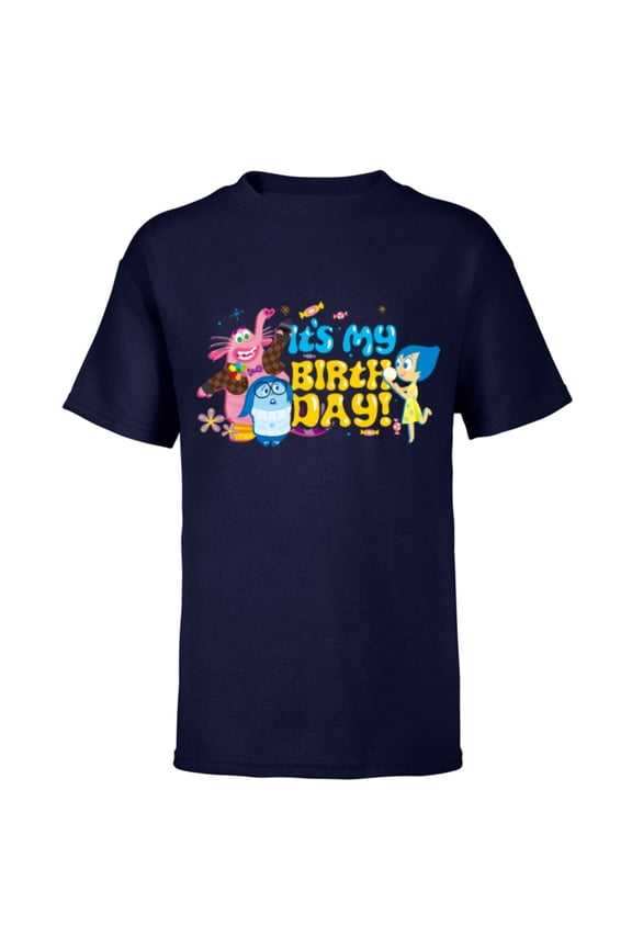 Disney and Pixar’s Inside Out Bing Bong It’s My Birthday - Short Sleeve T-Shirt for Kids - Customized-Navy