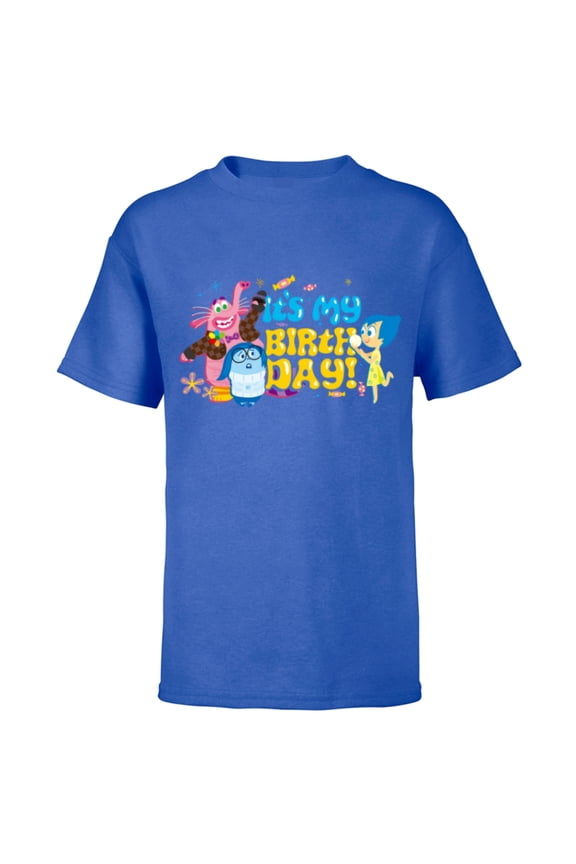 Disney and Pixar’s Inside Out Bing Bong It’s My Birthday - Short Sleeve T-Shirt for Kids - Customized-Royal