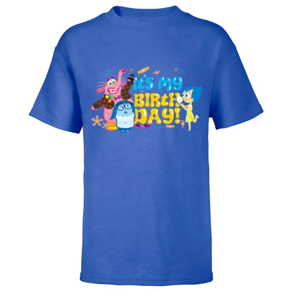 Disney and Pixar’s Inside Out Bing Bong It’s My Birthday - Short Sleeve T-Shirt for Kids - Customized-Royal