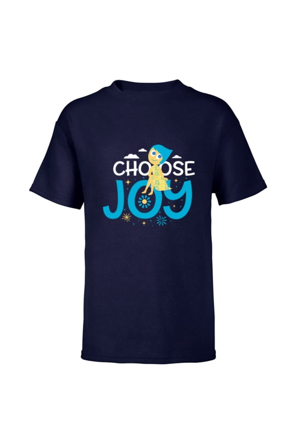 Disney and Pixar’s Inside Out Choose Joy - Short Sleeve T-Shirt for Kids - Customized-Navy