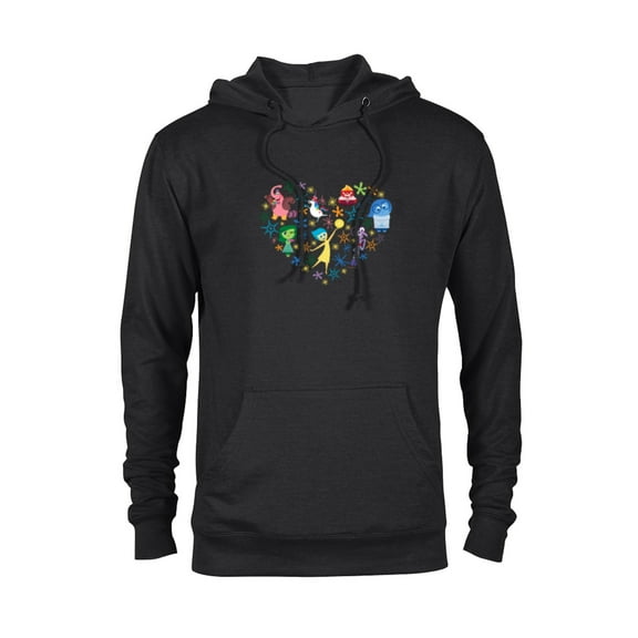 Disney and Pixar’s Inside Out Emotions Heart - Pullover Hoodie for Adults – Customized-Black