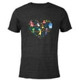 thumbnail image 1 of Disney and Pixar’s Inside Out Emotions Heart - Short Sleeve Blended T-Shirt for Adults – Customized-Black, 1 of 5