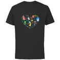 thumbnail image 1 of Disney and Pixar’s Inside Out Emotions Heart - Short Sleeve Cotton T-Shirt for Adults - Customized-Black, 1 of 5