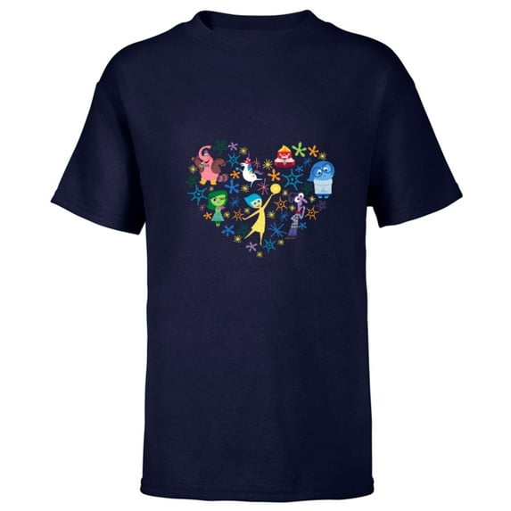 Disney and Pixar’s Inside Out Emotions Heart - Short Sleeve T-Shirt for Kids – Customized-Navy