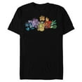 thumbnail image 1 of Disney and Pixar’s Inside Out Emotions Watercolor Flowers - Short Sleeve Blended T-Shirt for Adults - Customized-Black, 1 of 5