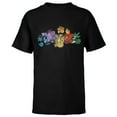 thumbnail image 1 of Disney and Pixar’s Inside Out Emotions Watercolor Flowers - Short Sleeve T-Shirt for Kids - Customized-Black, 1 of 5