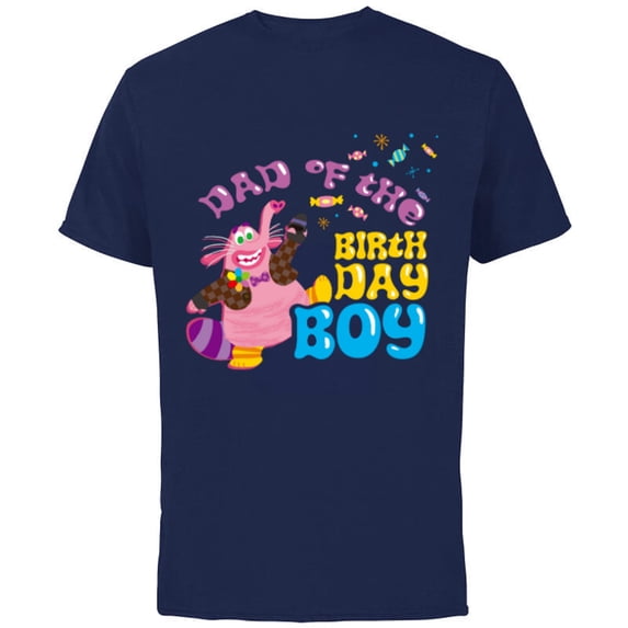 Disney and Pixar’s Inside Out Family Dad of the Birthday Boy - Short Sleeve Cotton T-Shirt for Adults - Customized-Navy