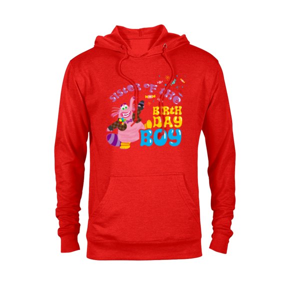 Disney and Pixar’s Inside Out Family Sister of Birthday Boy - Pullover Hoodie for Adults - Customized-Red