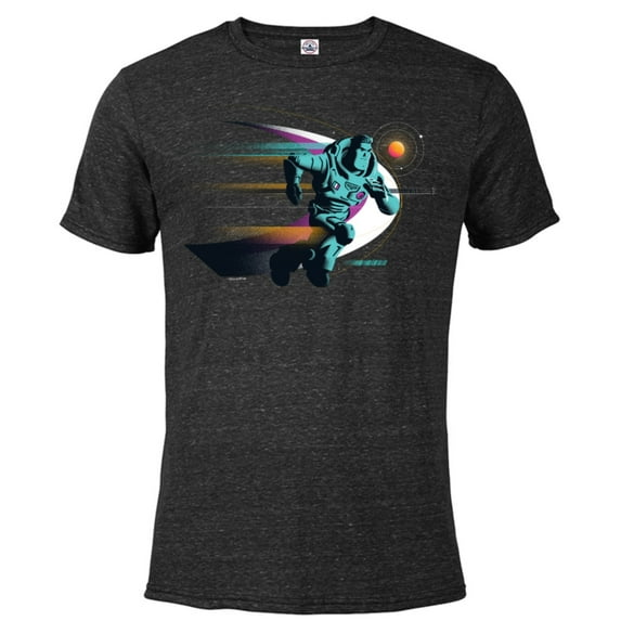 Disney and Pixar’s Lightyear Buzz Lightspeed - Short Sleeve Blended T-Shirt for Adults - Customized-Black Snow Heather