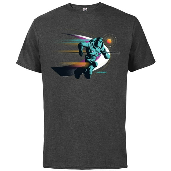 Disney and Pixar’s Lightyear Buzz Lightspeed - Short Sleeve Cotton T-Shirt for Adults - Customized-Charcoal Heather