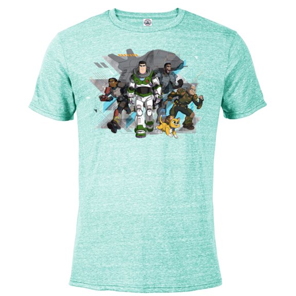 Disney and Pixar’s Lightyear Characters - Short Sleeve Blended T-Shirt for Adults - Customized-Celadon Snow Heather