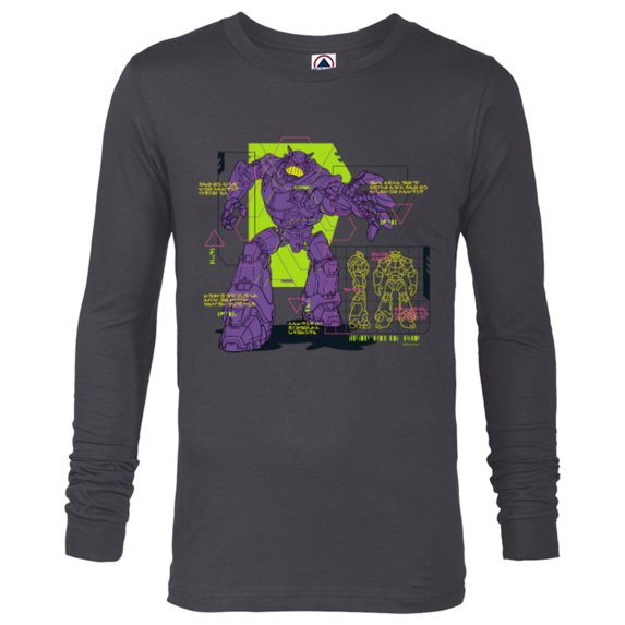 Disney and Pixar’s Lightyear Emperor Zurg Blueprint - Long Sleeve T-Shirt for Men - Customized-Charcoal Heather