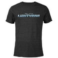 thumbnail image 1 of Disney and Pixar’s Lightyear Movie Logo - Short Sleeve Blended T-Shirt for Adults - Customized-Black, 1 of 5