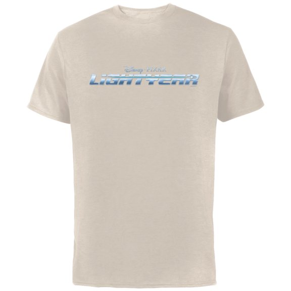 Disney and Pixar’s Lightyear Movie Logo - Short Sleeve Cotton T-Shirt for Adults - Customized-Natural