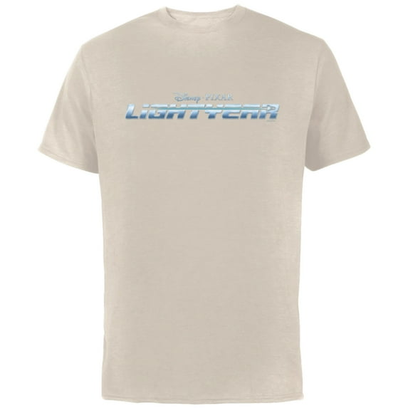 Disney and Pixar’s Lightyear Movie Logo - Short Sleeve Cotton T-Shirt for Adults - Customized-Natural