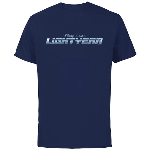 Disney and Pixar’s Lightyear Movie Logo - Short Sleeve Cotton T-Shirt for Adults - Customized-Navy