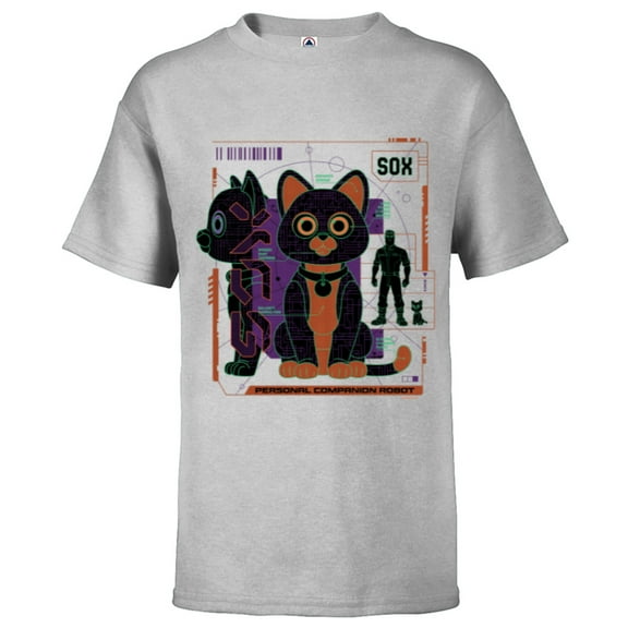 Disney and Pixar’s Lightyear Sox Personal Companion Robot - Short Sleeve T-Shirt for Kids - Customized-Athletic Heather