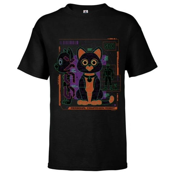 Disney and Pixar’s Lightyear Sox Personal Companion Robot - Short Sleeve T-Shirt for Kids - Customized-Black
