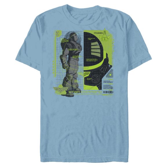 Disney and Pixar’s Lightyear Space Ranger Blueprint - Short Sleeve Blended T-Shirt for Adults - Customized-Ocean Blue