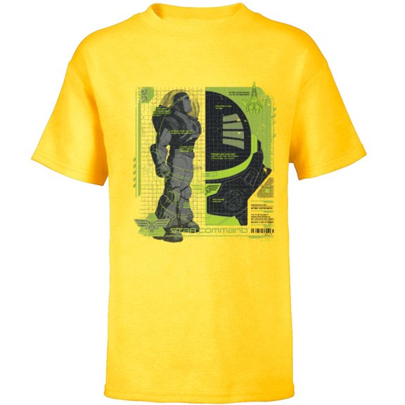 Disney and Pixar’s Lightyear Space Ranger Blueprint - Short Sleeve T-Shirt for Kids - Customized-Yellow