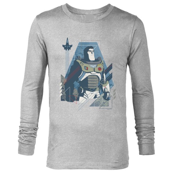 Disney and Pixar’s Lightyear Space Ranger and Spaceship - Long Sleeve T-Shirt for Men - Customized-Athletic Heather