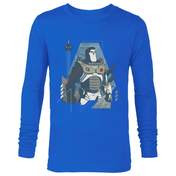 Disney and Pixar’s Lightyear Space Ranger and Spaceship - Long Sleeve T-Shirt for Men - Customized-Royal