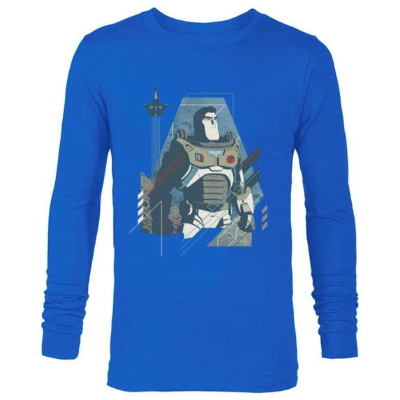 Disney and Pixar’s Lightyear Space Ranger and Spaceship - Long Sleeve T-Shirt for Men - Customized-Royal