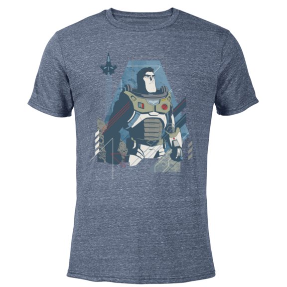 Disney and Pixar’s Lightyear Space Ranger and Spaceship - Short Sleeve Blended T-Shirt for Adults - Customized-Navy Heather