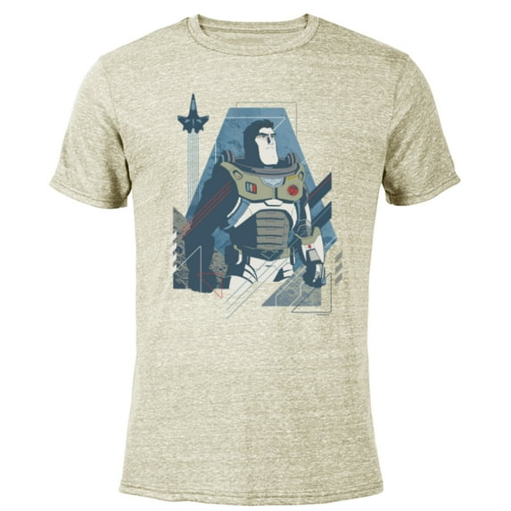 Disney and Pixar’s Lightyear Space Ranger and Spaceship - Short Sleeve Blended T-Shirt for Adults - Customized-Yellow