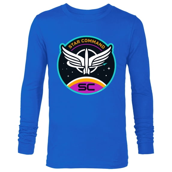 Disney and Pixar’s Lightyear Star Command Badge - Long Sleeve T-Shirt for Men - Customized-Navy