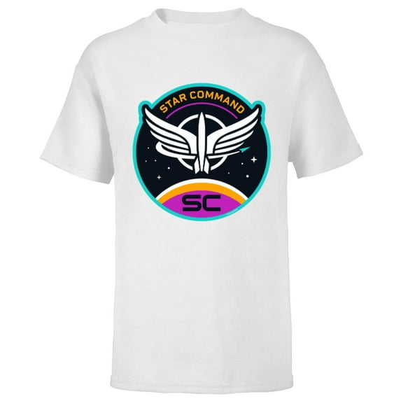 Disney and Pixar’s Lightyear Star Command Badge - Short Sleeve T-Shirt for Kids - Customized-White