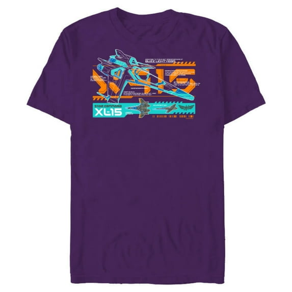 Disney and Pixar’s Lightyear Star Command XL-15 - Short Sleeve Blended T-Shirt for Adults - Customized-Purple