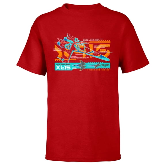 Disney and Pixar’s Lightyear Star Command XL-15 - Short Sleeve T-Shirt for Kids - Customized-Red