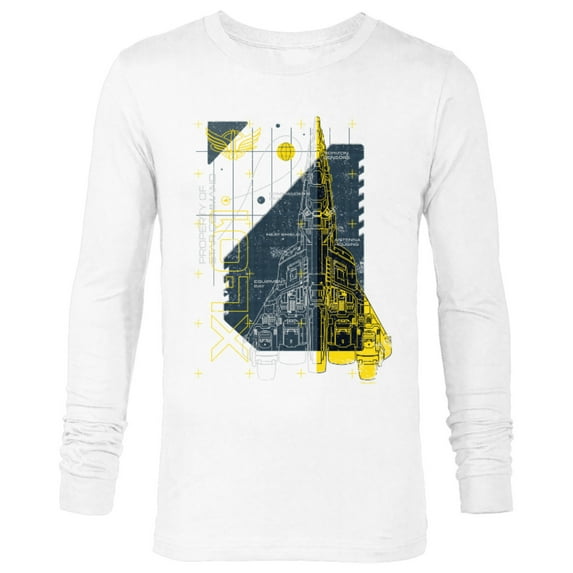 Disney and Pixar’s Lightyear XL-01 Property of Star Command - Long Sleeve T-Shirt for Men - Customized-White