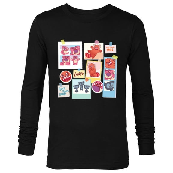 Disney and Pixar’s Lotso Mei Brave Bears Fluffy Cute Photos - Long Sleeve T-Shirt for Men - Customized-Black