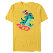 Disney and Pixar s Monster, Inc. Sulley and Boo Monster Fun - Short Sleeve Blended T-Shirt for Adults - Customized-Yellow