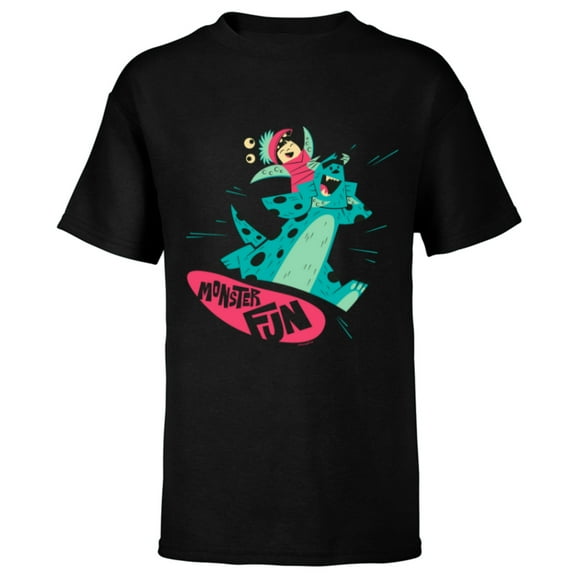 Disney and Pixar’s Monster, Inc. Sulley and Boo Monster Fun - Short Sleeve T-Shirt for Kids - Customized-Black