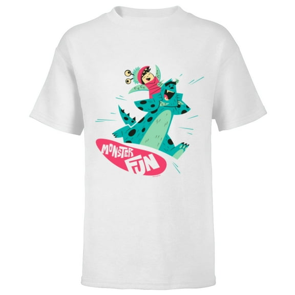 Disney and Pixar’s Monster, Inc. Sulley and Boo Monster Fun - Short Sleeve T-Shirt for Kids - Customized-White