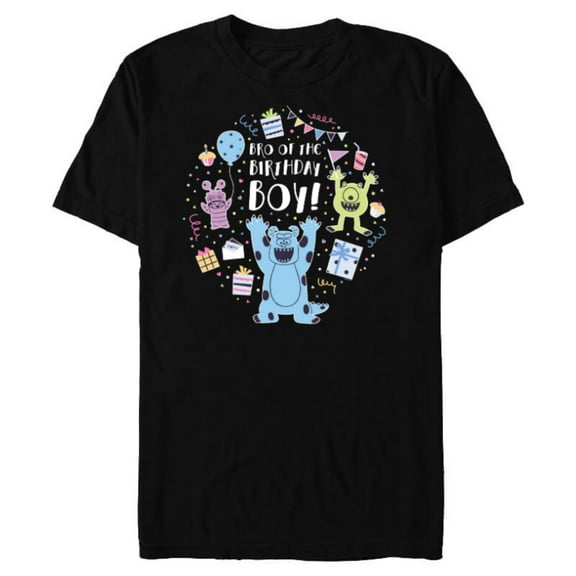 Disney and Pixar’s Monsters, Inc. Bro of the Birthday Boy - Short Sleeve Blended T-Shirt for Adults - Customized-Black