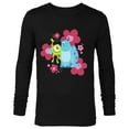 thumbnail image 1 of Disney and Pixar’s Monsters Inc Cute Sulley & Mike Flowers - Long Sleeve T-Shirt for Men - Customized-Black, 1 of 5