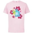 thumbnail image 1 of Disney and Pixar’s Monsters Inc Cute Sulley & Mike Flowers - Short Sleeve Cotton T-Shirt for Adults - Customized-Soft Pink, 1 of 5