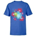 thumbnail image 1 of Disney and Pixar’s Monsters Inc Cute Sulley & Mike Flowers - Short Sleeve T-Shirt for Kids - Customized-Royal, 1 of 5