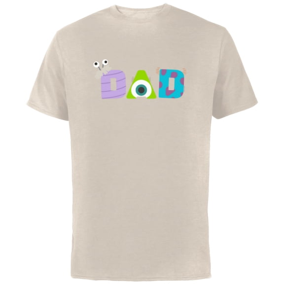 Disney and Pixar’s Monsters, Inc. Dad Father’s Day Birthday - Short Sleeve Cotton T-Shirt for Adults - Customized-Natural