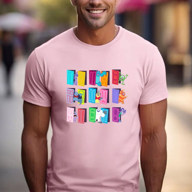 Disney and Pixar®s Monsters Inc Doors Characters Custom TShirts for