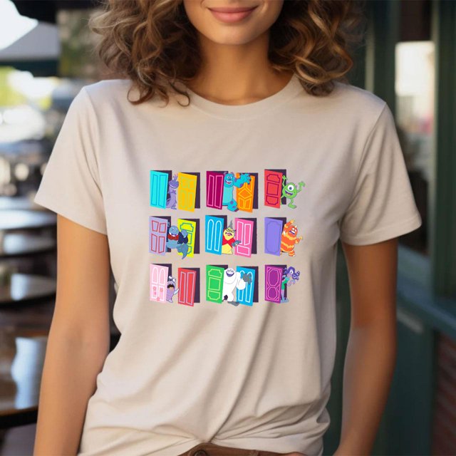 Disney and Pixar®s Monsters Inc Doors Characters Custom TShirts for