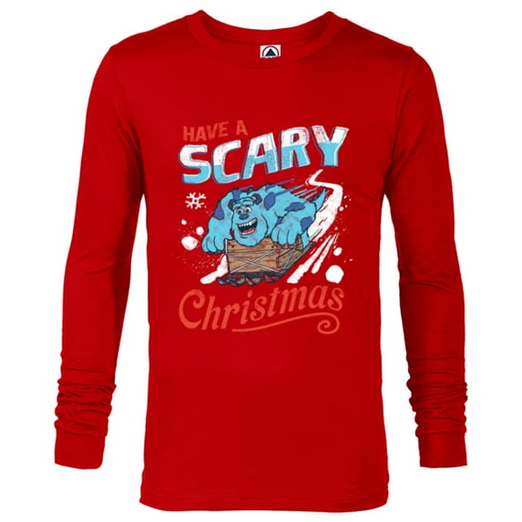 Disney and Pixar’s Monsters, Inc. Have a Scary Christmas - Long Sleeve T-Shirt for Men - Customized-New Red