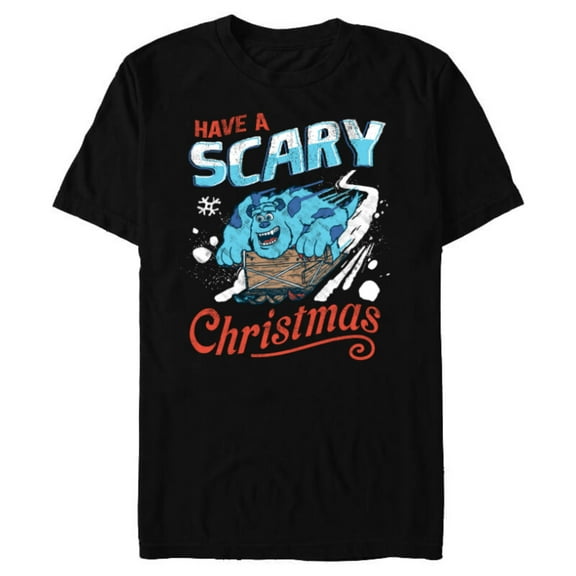 Disney and Pixar’s Monsters, Inc. Have a Scary Christmas - Short Sleeve Blended T-Shirt for Adults - Customized-Black