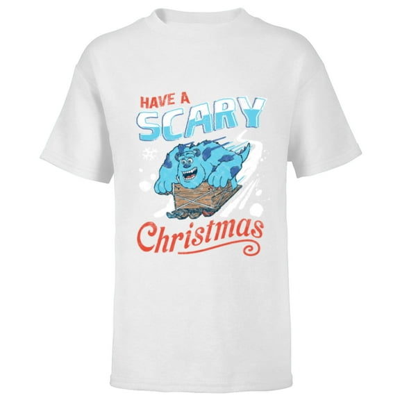 Disney and Pixar’s Monsters, Inc. Have a Scary Christmas - Short Sleeve T-Shirt for Kids - Customized-White
